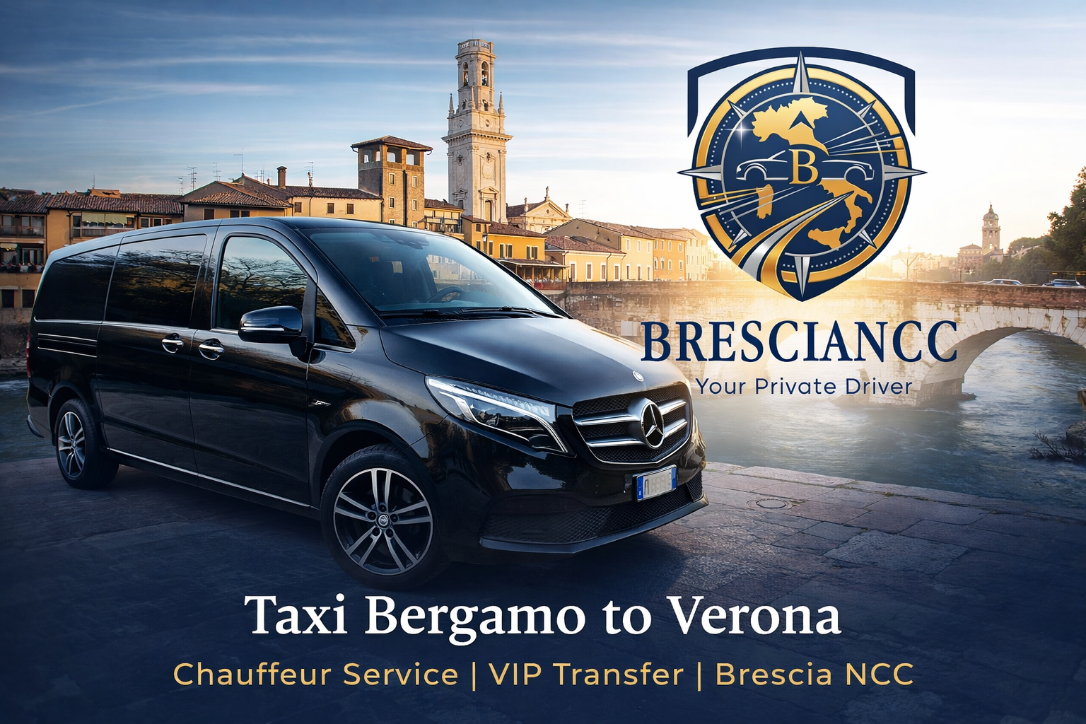 Taxi Bergamo to Verona