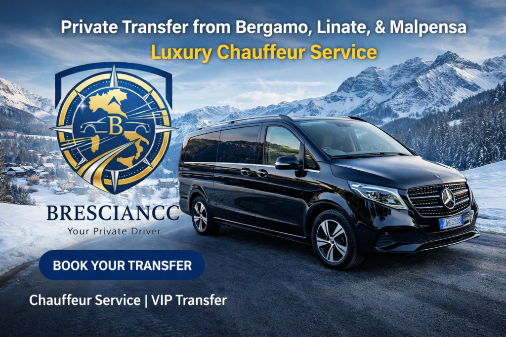 Private Transfer from Bergamo Linate and Malpensa – Brescia NCC Mercedes VIP Chauffeur Service