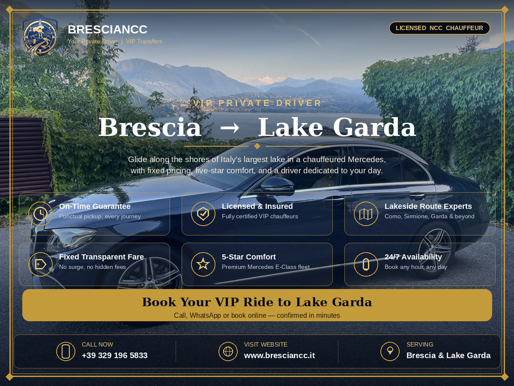 vip private driver brescia lake garda flyer