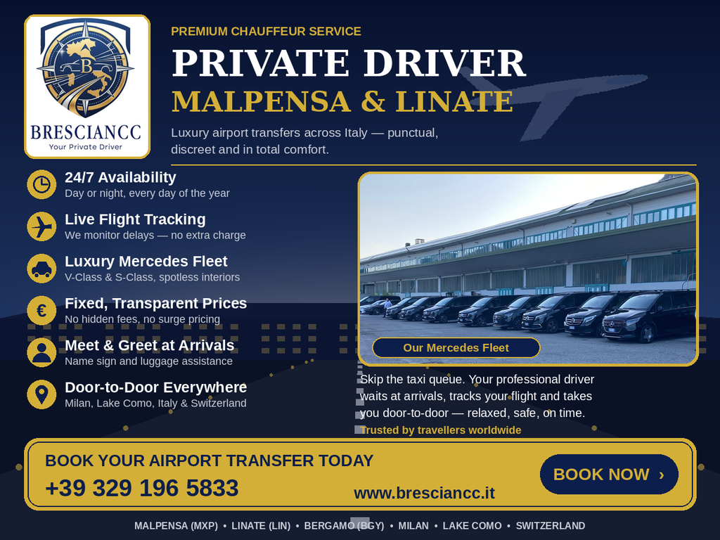 GMB Flyer Private Driver Malpensa Linate